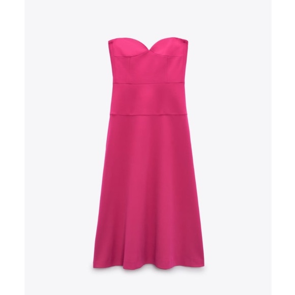 ZARA Midi Bustier Dress - Picture 9 of 9